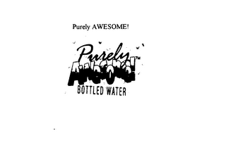 PURELY AWESOME! BOTTLED WATER logo