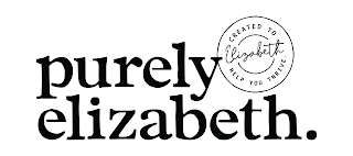PURELY ELIZABETH. ELIZABETH CREATED TO HELP YOU THRIVE. logo