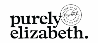 PURELY ELIZABETH. ELIZABETH CREATED TO HELP YOU THRIVE. logo
