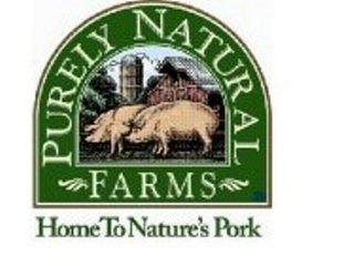 PURELY NATURAL FARMS HOME TO NATURE'S PORK logo
