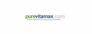 PUREVITAMAX.COM FINEST VITAMINS FOR MAXIMUM BENEFIT logo