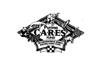 PURINA CARES FUND THE CONSERVATION OF ANIMALS REACHING EXTINCT STATUS logo
