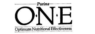 PURINA O-N-E FOR OPTIMUM NUTRITIONAL EFFECTIVENESS logo