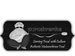 PURNABRAMHA SERVING FOOD WITH CULTURE AUTHENTIC MAHARASHTRIAN FOOD logo