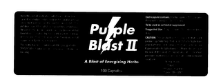PURPLE BLAST II logo