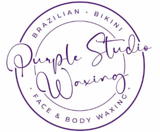 PURPLE STUDIO WAXING BRAZILIAN · BIKINI · FACE & BODY WAXING · logo