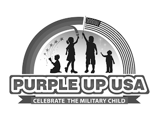 PURPLE UP USA CELEBRATE THE MILITARY CHILD logo