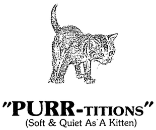"PURR-TITIONS" (SOFT & QUIET AS A KITTEN) logo