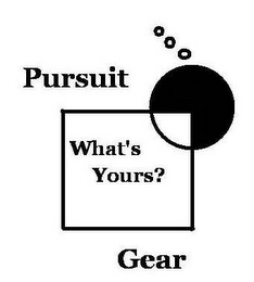 PURSUIT GEAR WHAT'S YOURS? logo