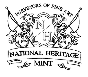 PURVEYORS OF FINE ART N H NATIONAL HERITAGE MINT logo