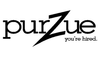 PURZUE YOU'RE HIRED. logo