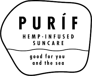 PURÍF HEMP-INFUSED SUNCARE GOOD FOR YOU AND THE SEA logo