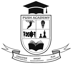 PUSH ACADEMY CHALLENGE CREATES RESILIENCE EFFORT BUILDS CONFIDENCE PLAY INSPIRES LEARNING logo