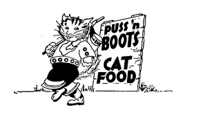 PUSS'N BOOTS CATFOOD logo