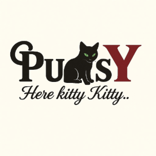 PUSSY; HERE KITTY KITTY logo