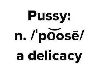 PUSSY: N. /'POOSE/ A DELICACY logo