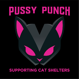 PUSSY PUNCH SUPPORTING CAT SHELTERS logo