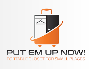 PUT EM UP NOW! PORTABLE CLOSET FOR SMALL PLACES logo