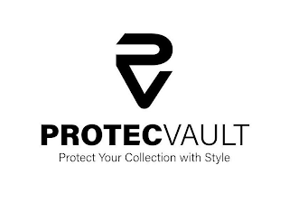 PV PROTECVAULT PROTECT YOUR COLLECTION WITH STYLE logo