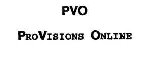 PVO PROVISIONS ONLINE logo