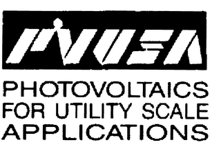 PVUSA PHOTOVOLTAICS FOR UTILITY SCALE APPLICATIONS