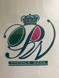 PW PHEMALE WEAR logo