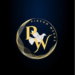 PW PIGEON WEDGE logo