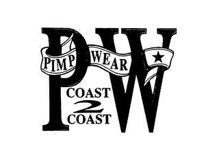 PW PIMP WEAR COAST 2 COAST logo