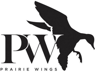 PW PRAIRIE WINGS logo