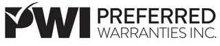 PWI PREFERRED WARRANTIES INC. logo