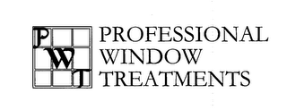 PWT PROFESSIONAL WINDOW TREATMENTS logo