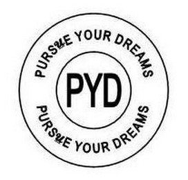 PYD PURSUE YOUR DREAMS PURSUE YOUR DREAMS logo