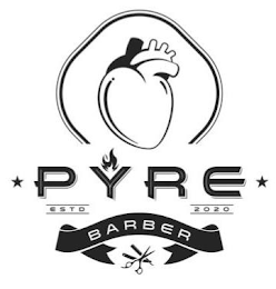 PYRE ESTD 2020 BARBER logo
