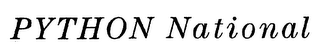PYTHON NATIONAL logo