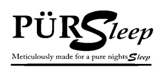 PÜRSLEEP METICULOUSLY MADE FOR A PURE NIGHTS SLEEP logo