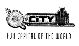 Q CITY FUN CAPITAL OF THE WORLD logo