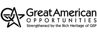 Q GREAT AMERICAN OPPORTUNITIES STRENGTHENED BY THE RICH HERITAGE OF QSP logo