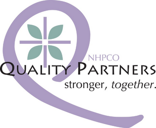 Q NHPCO QUALITY PARTNERS STRONGER, TOGETHER. logo