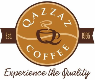 Q QAZZAZ COFFEE EST. 1965 EXPERIENCE THE QUALITY logo