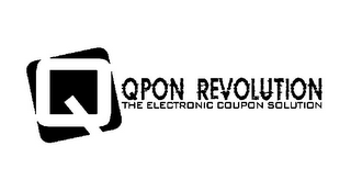 Q QPON REVOLUTION THE ELECTRONIC COUPON SOLUTION logo