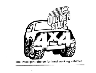 Q QUAKER STATE 4X4 THE INTELLIGENT CHOICE FOR HARD WORKING VEHICLES logo