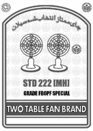 Q QUALITY GUARANTEED BY AKBAR BROTHERS (PVT) LTD. STD 222 [MH] GRADE FBOPF SP TWO TABLE FAN BRAND AB AKBET ORIGINAL PRODUCT AKBET ORIGINAL PRODUCT AKBET ORIGINAL PRODUCT AKBET ORIGINAL PRODUCT logo