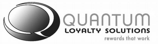 Q QUANTUM LOYALTY SOLUTIONS REWARDS THAT WORK logo
