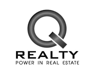 Q REALTY POWER IN REAL ESTATE logo
