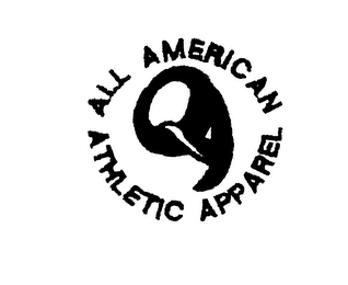 QA ALL AMERICAN ATHLETIC APPAREL logo