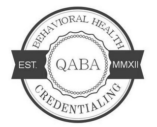 QABA BEHAVIORAL HEALTH CREDENTIALING EST. MMXII logo