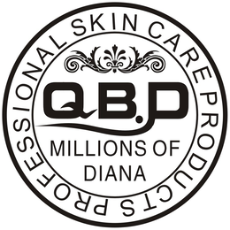 QB.D MILLIONS OF DIANA PROFESSIONAL SKIN CARE PRODUCTS logo