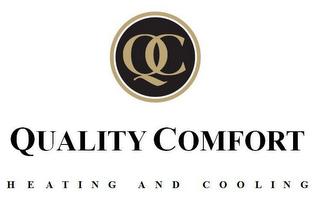 QC QUALITY COMFORT HEATING AND COOLING logo