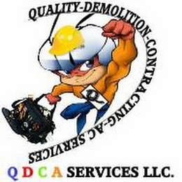QDCA SERVICES LLC. QUALITY DEMOLITION CONTRACTING AC SERVICES logo