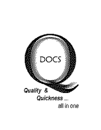 QDOCS QUALITY & QUICKNESS ALL IN ONE logo